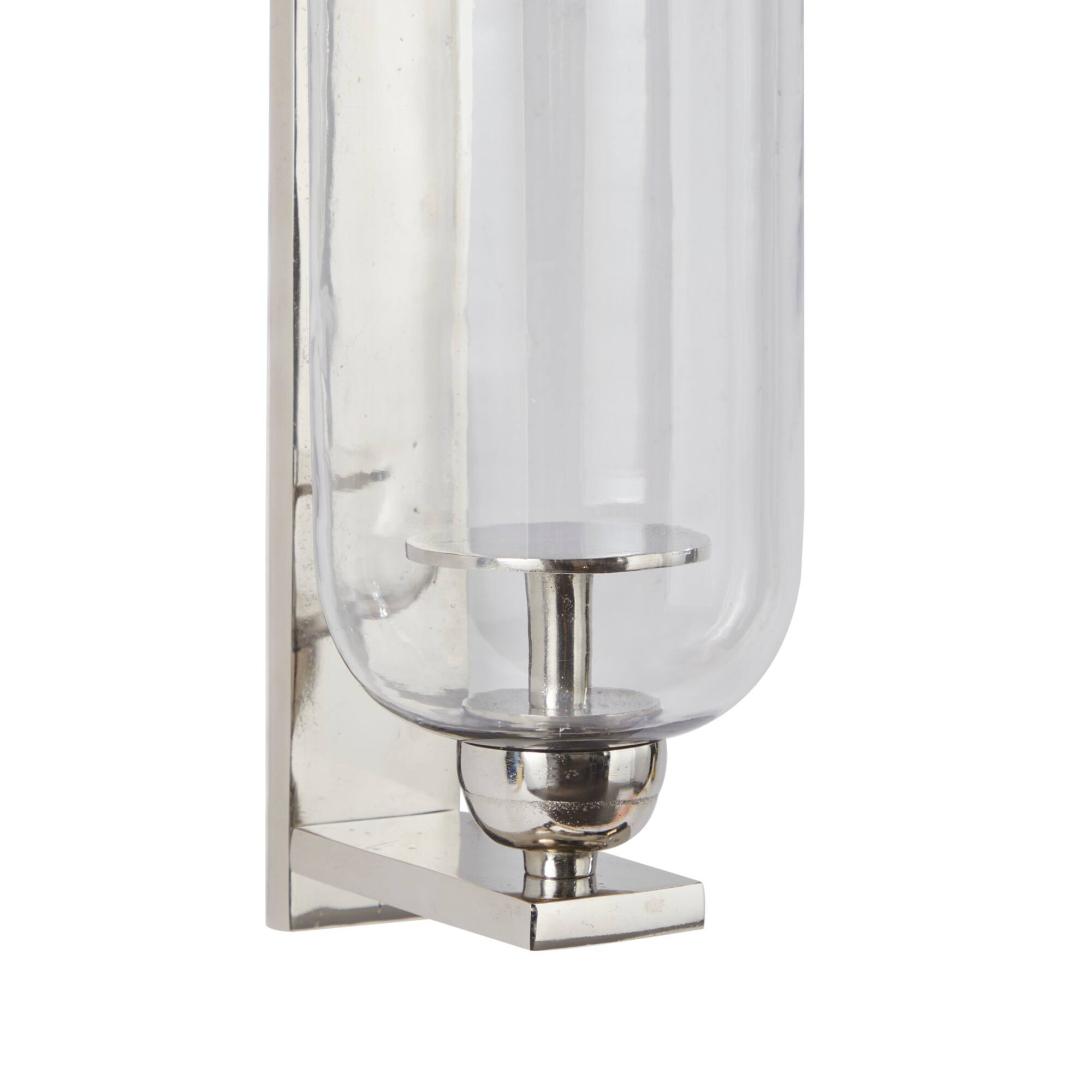 Silver Aluminum Modern Wall Sconce, 6" x 8" x 16"